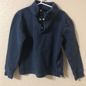 Janie & Jack Herringbone Pullover in Connor Navy Blue - Size 6
